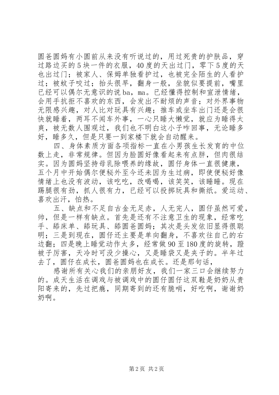 圆仔的半年工作总结半年工作总结_第2页
