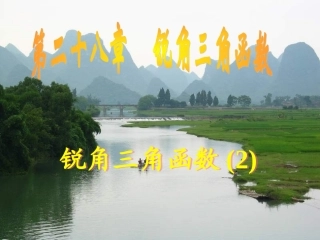 锐角三角函数()