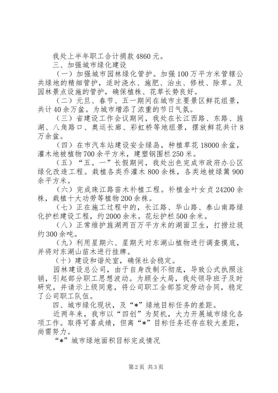 园林管理处上半年工作总结_第2页