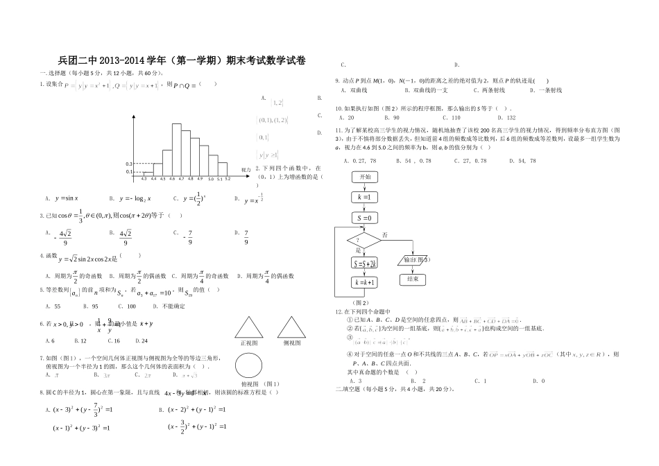 2015届高二上期末检测_第1页