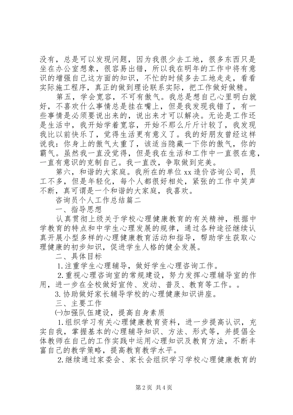 咨询员个人工作总结_第2页