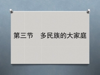 多民族的大家庭