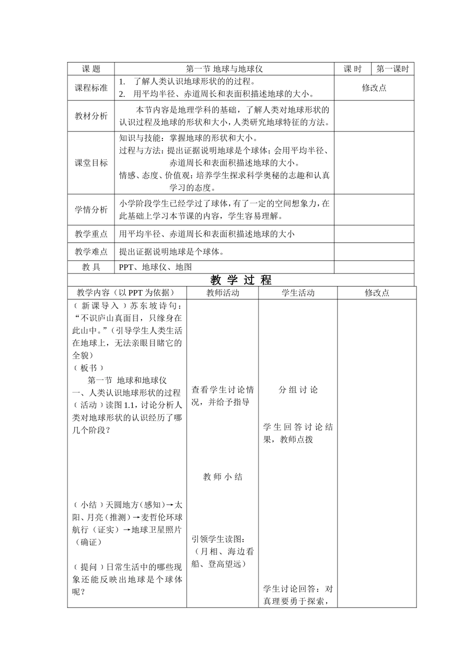 地球和地球仪周会侠_第1页