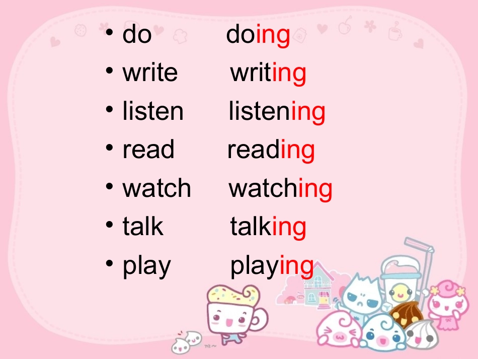 外研小学英语四年级上册MODULE_3_Unit_2_What_are_you_doing？_第3页