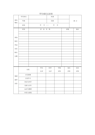 学生成长记录表MicrosoftWord文档(3)