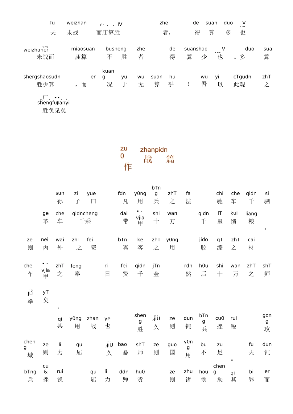《孙子兵法》带拼音_第3页