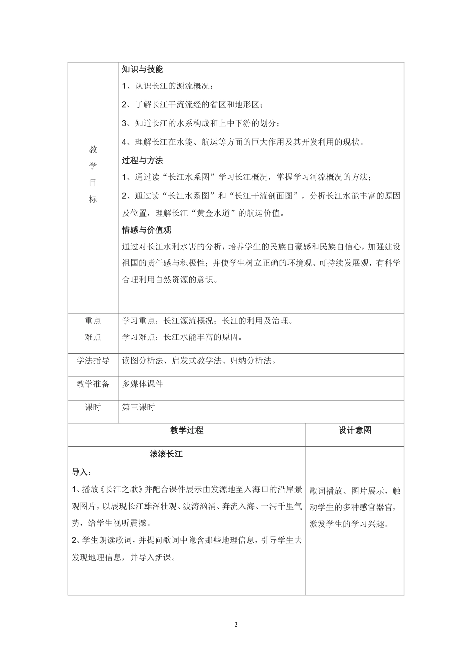 教学案例：《滚滚长江》_第2页