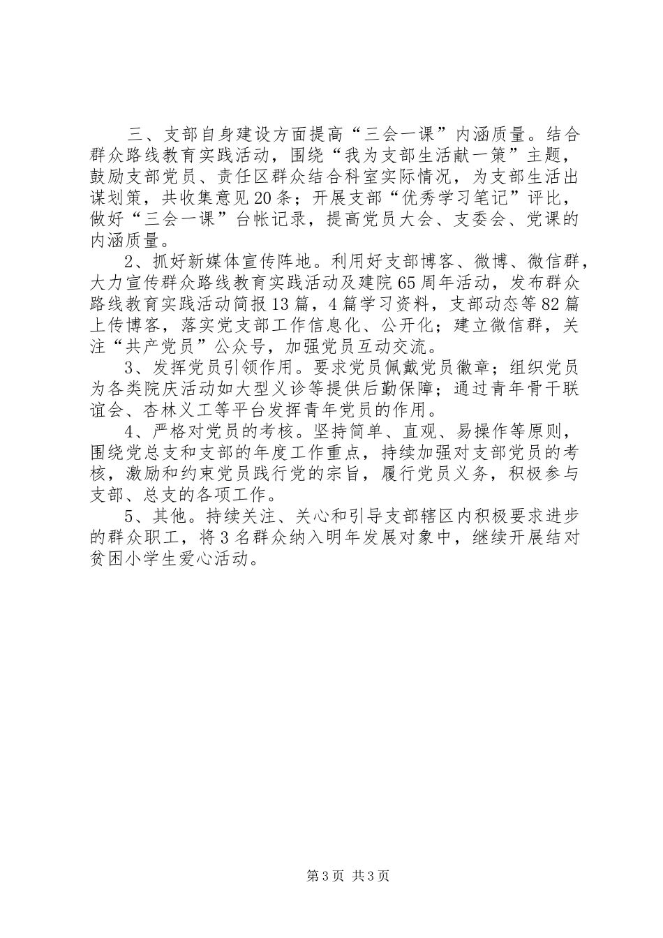 医院机关支部XX年终总结_第3页