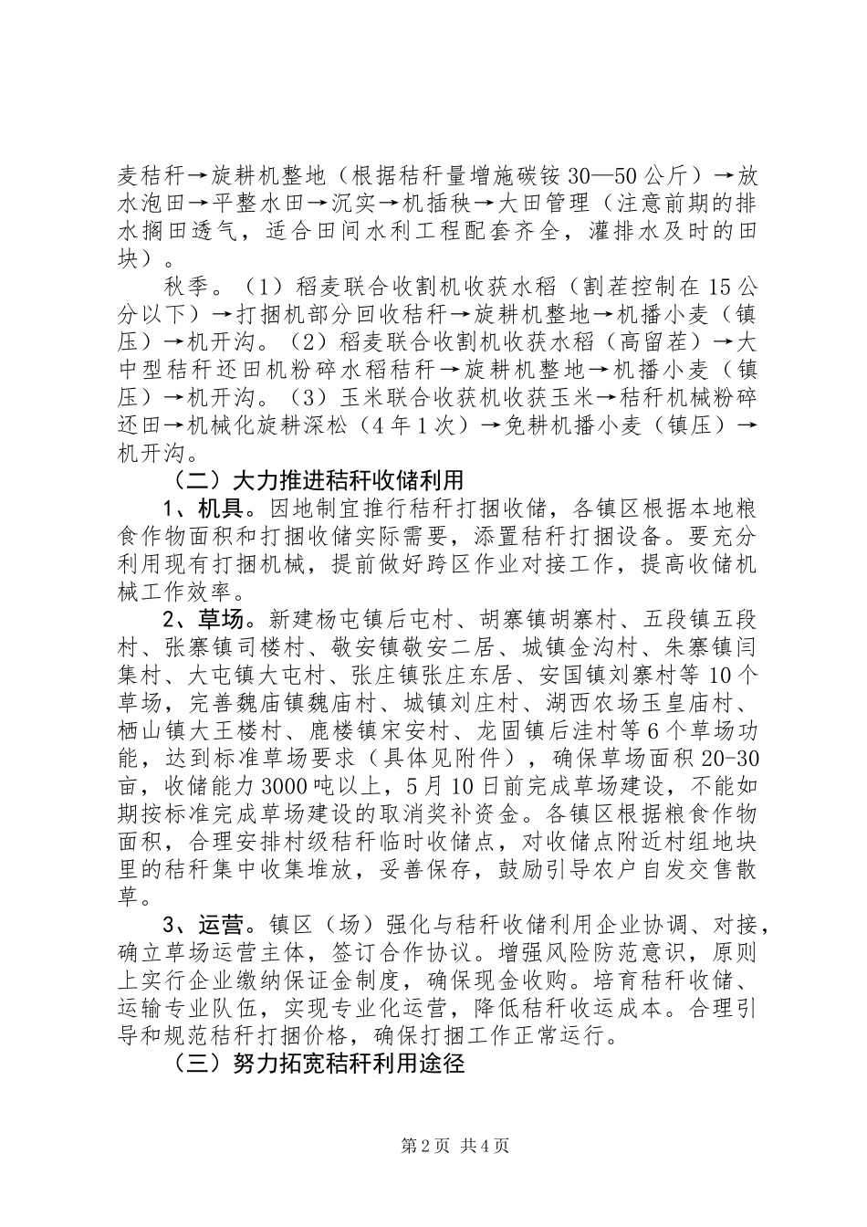 XX年秸秆综合利用工作意见_第2页