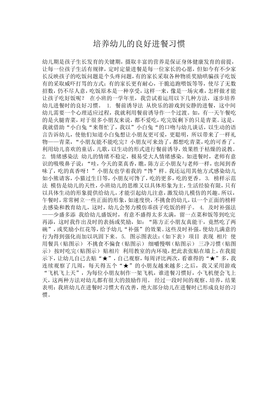 培养幼儿的良好进餐习惯_第1页