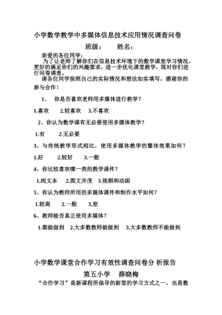 多媒体调查报告