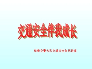 交通安全宣传讲座课件