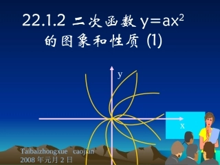 新人教版九年级上册2212二次函数y=ax2的图像及性质
