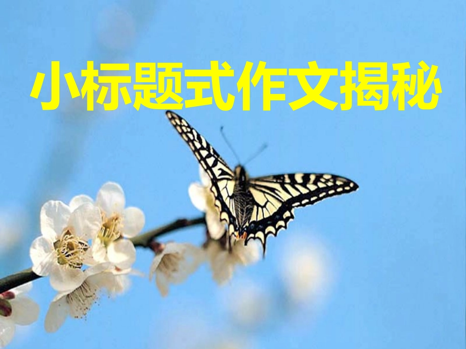 小标题作文演示稿_第1页
