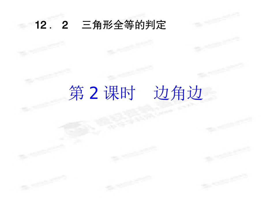 三角形全等的判定第课时边角边_第2页
