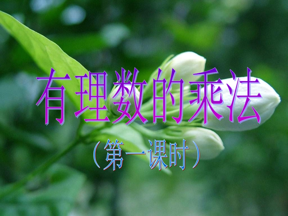 初一数学《有理数的乘法》PPT课件_第1页