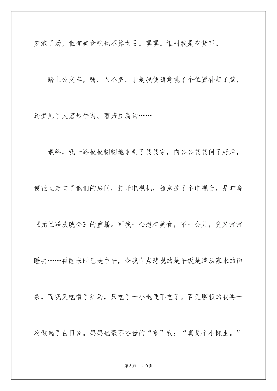2024元旦见闻的小学日记_第3页