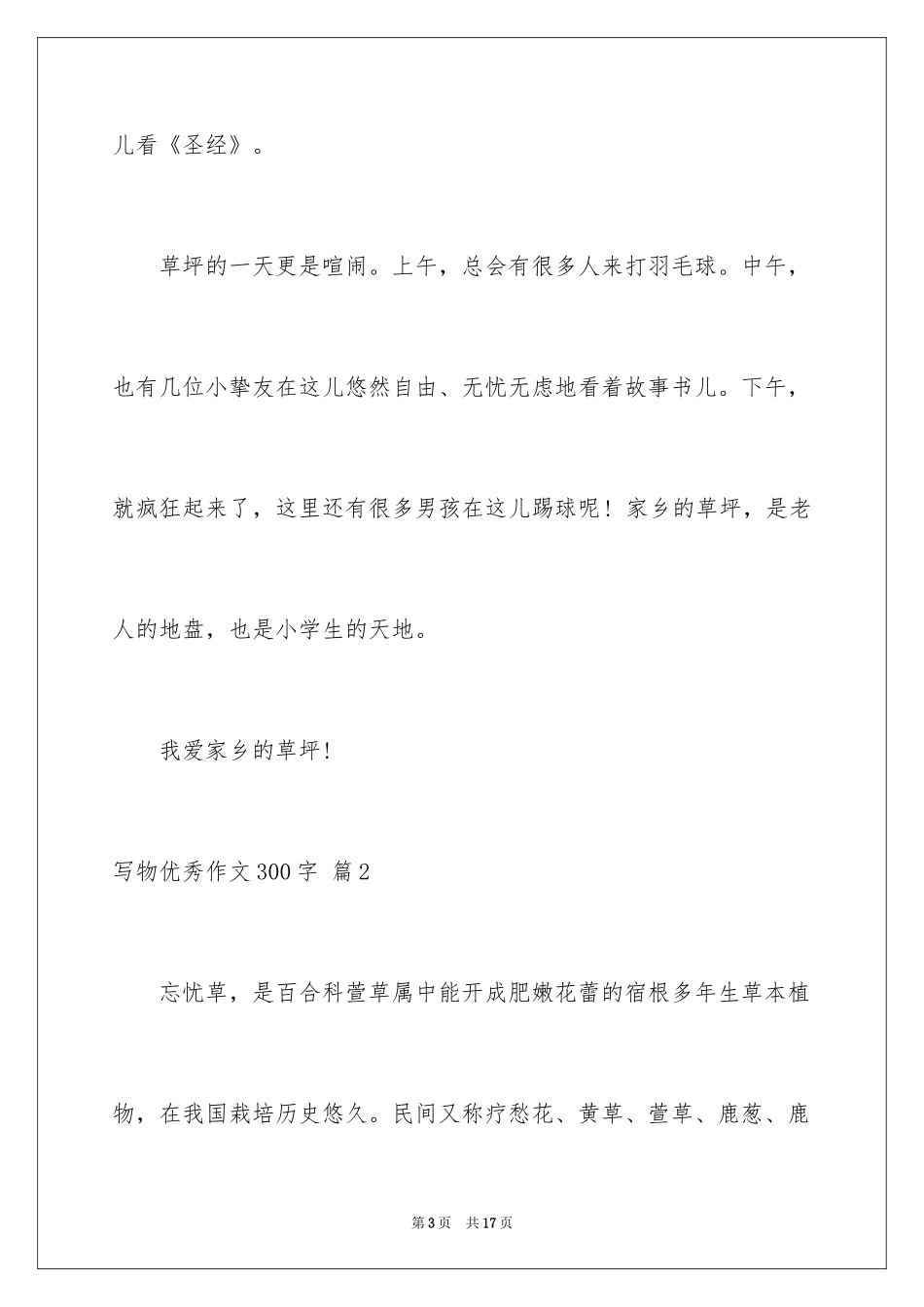 2024写物优秀作文300字_1_第3页