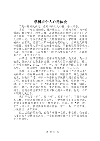 学树求个人心得体会