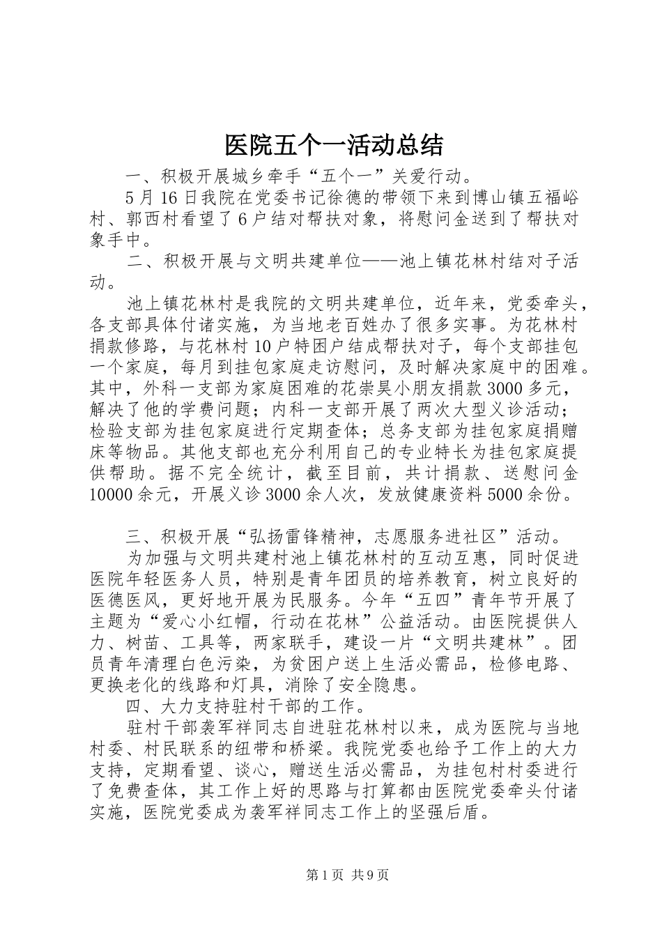 医院五个一活动总结_第1页