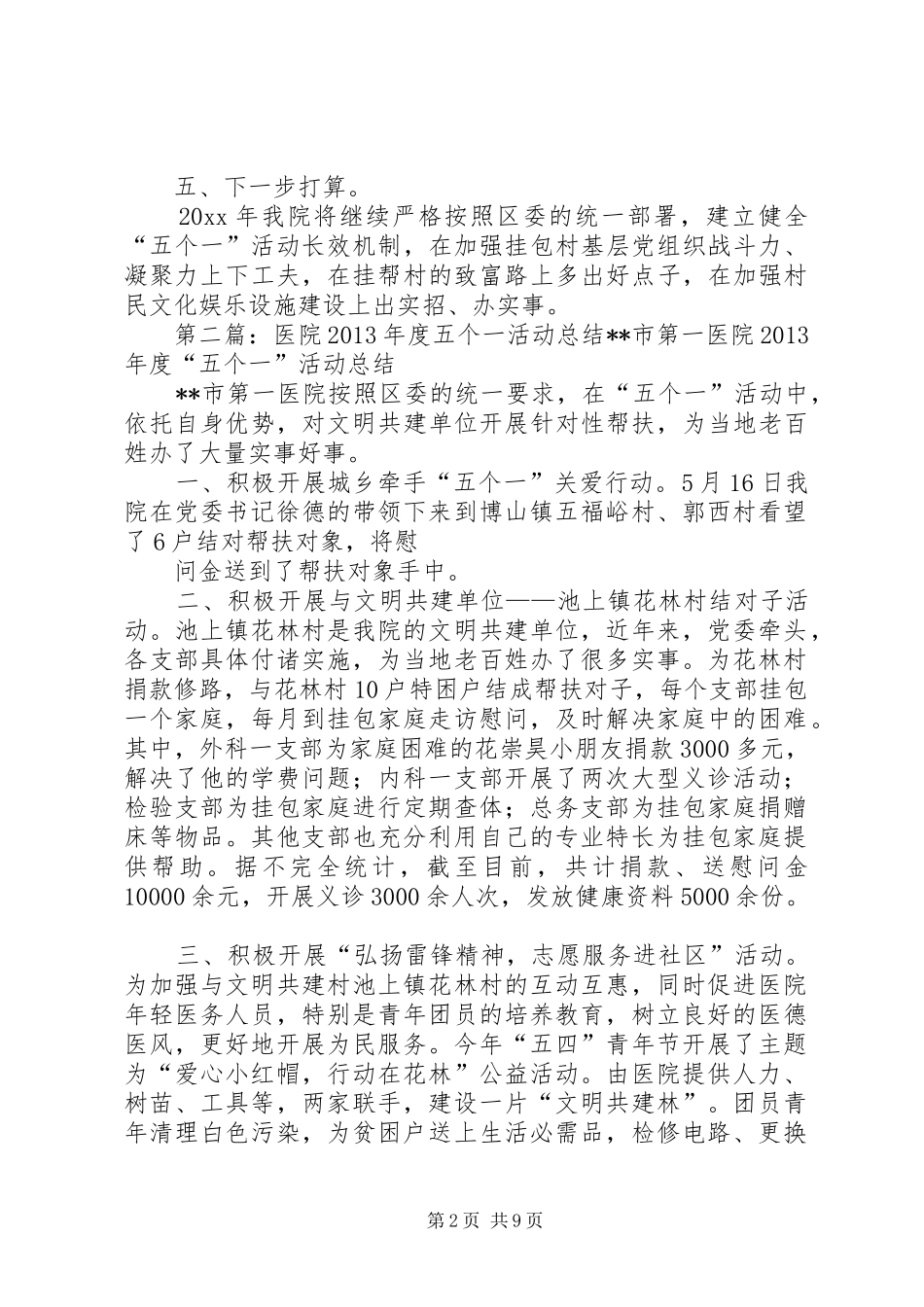 医院五个一活动总结_第2页