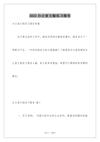 2024办公室文秘实习报告_2