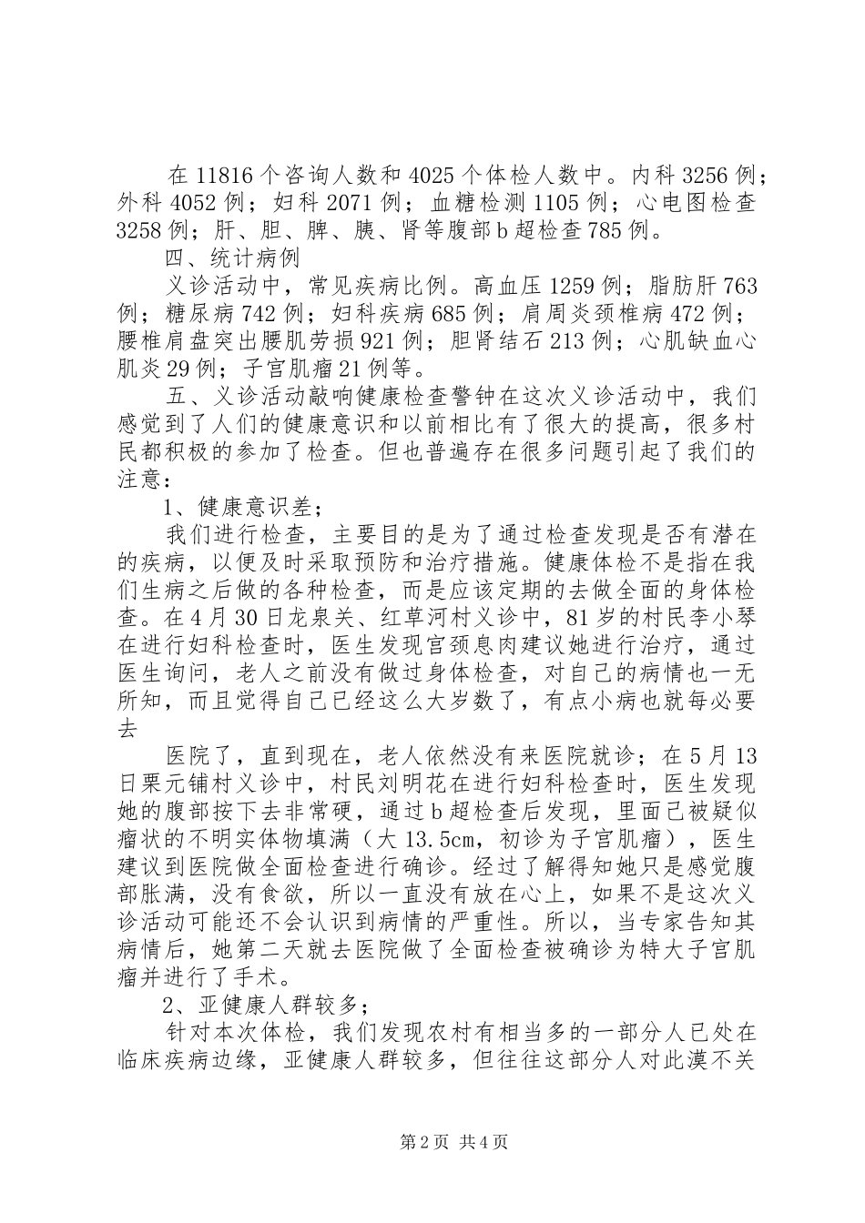 医院“送医下乡”义诊活动总结_第2页