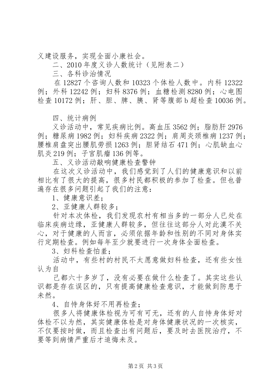 医院“送医下乡”义诊活动总结活动总结_第2页