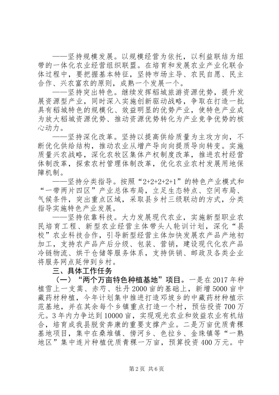 XX年特色产业发展工作要点_第2页