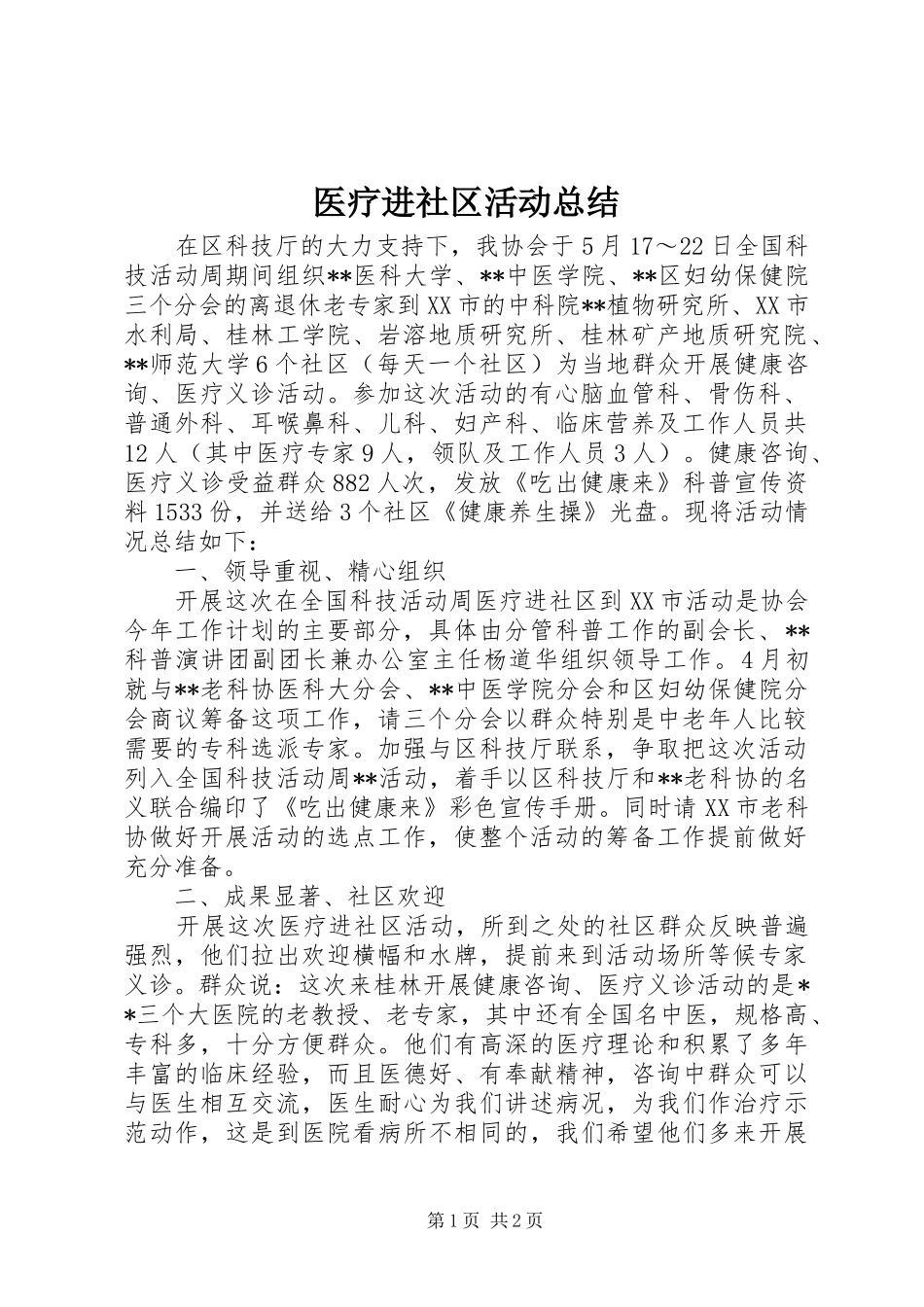 医疗进社区活动总结_第1页