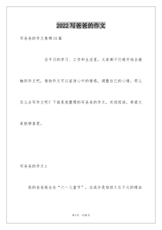 2024写爸爸的作文_4