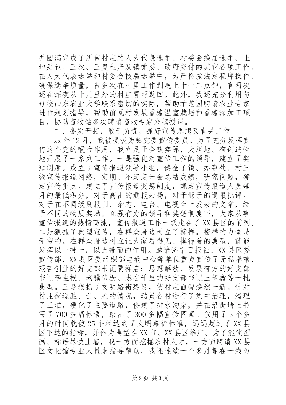 助理镇长个人工作总结_第2页