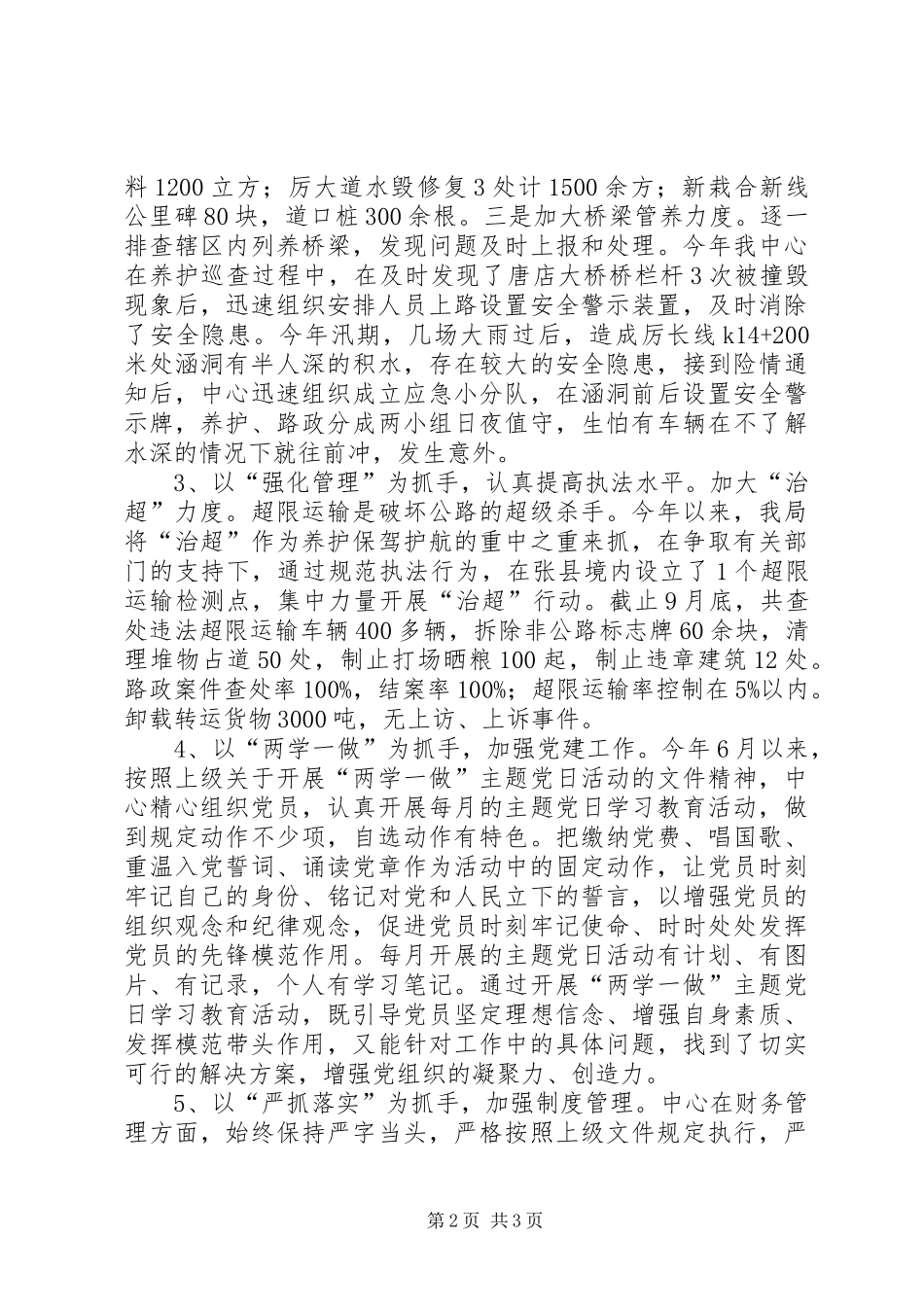 养护中心在年终工作总结会议上的汇报_第2页