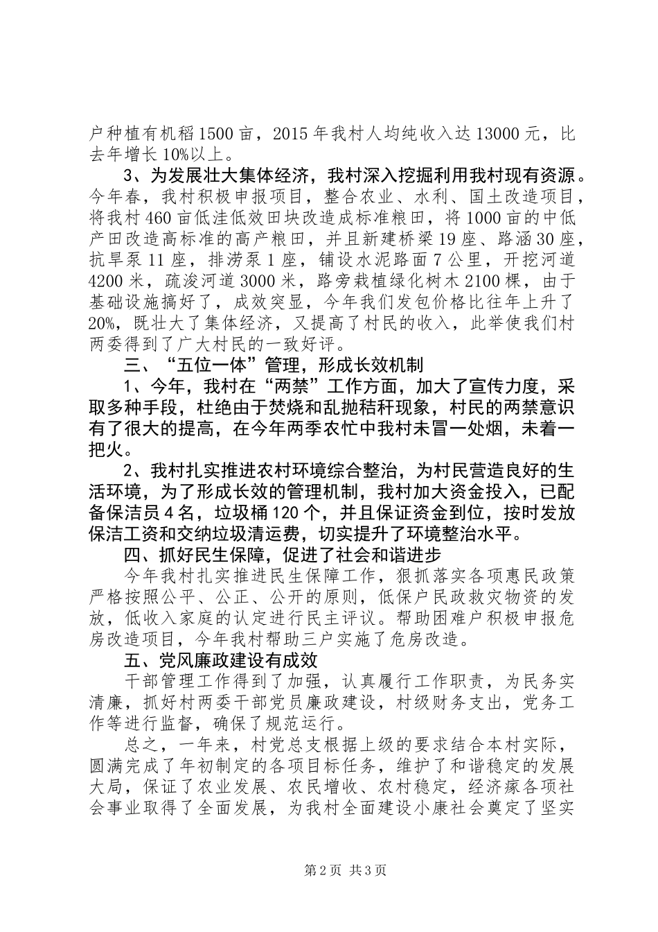 XX年村党总支工作总结_第2页