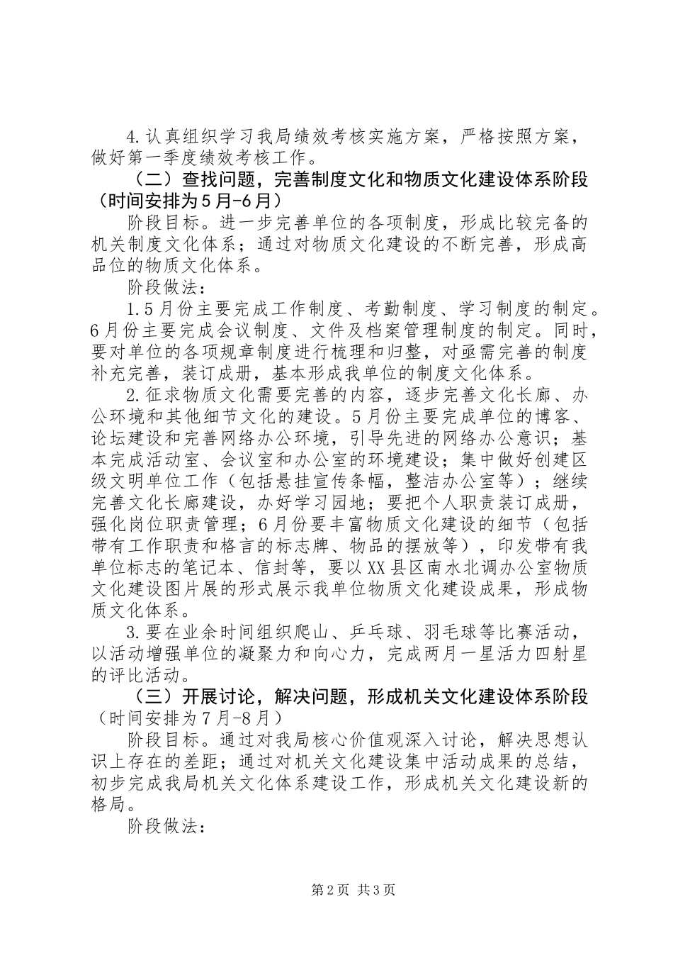XX年机关文化建设活动实施方案范文_第2页
