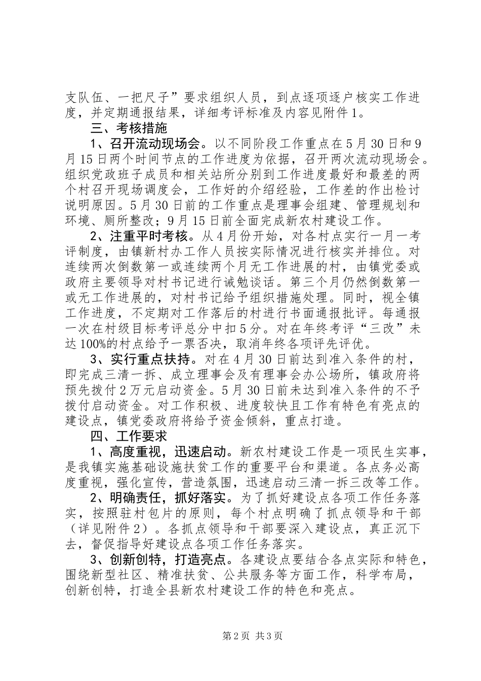 XX年新农村建设工作考评方案_第2页