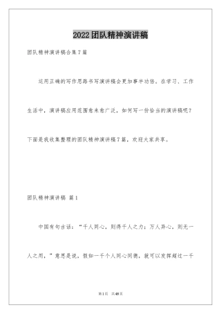 2024团队精神演讲稿_243