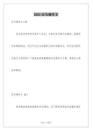 2024兵马俑作文_1