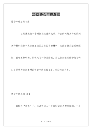 2024协会年终总结