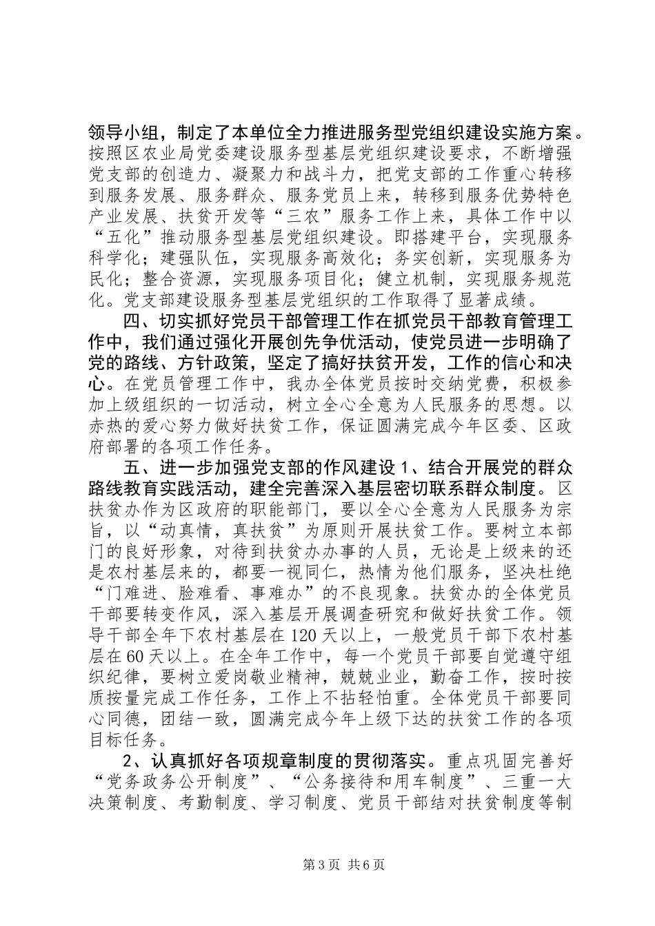 XX年扶贫办党支部工作总结_第3页