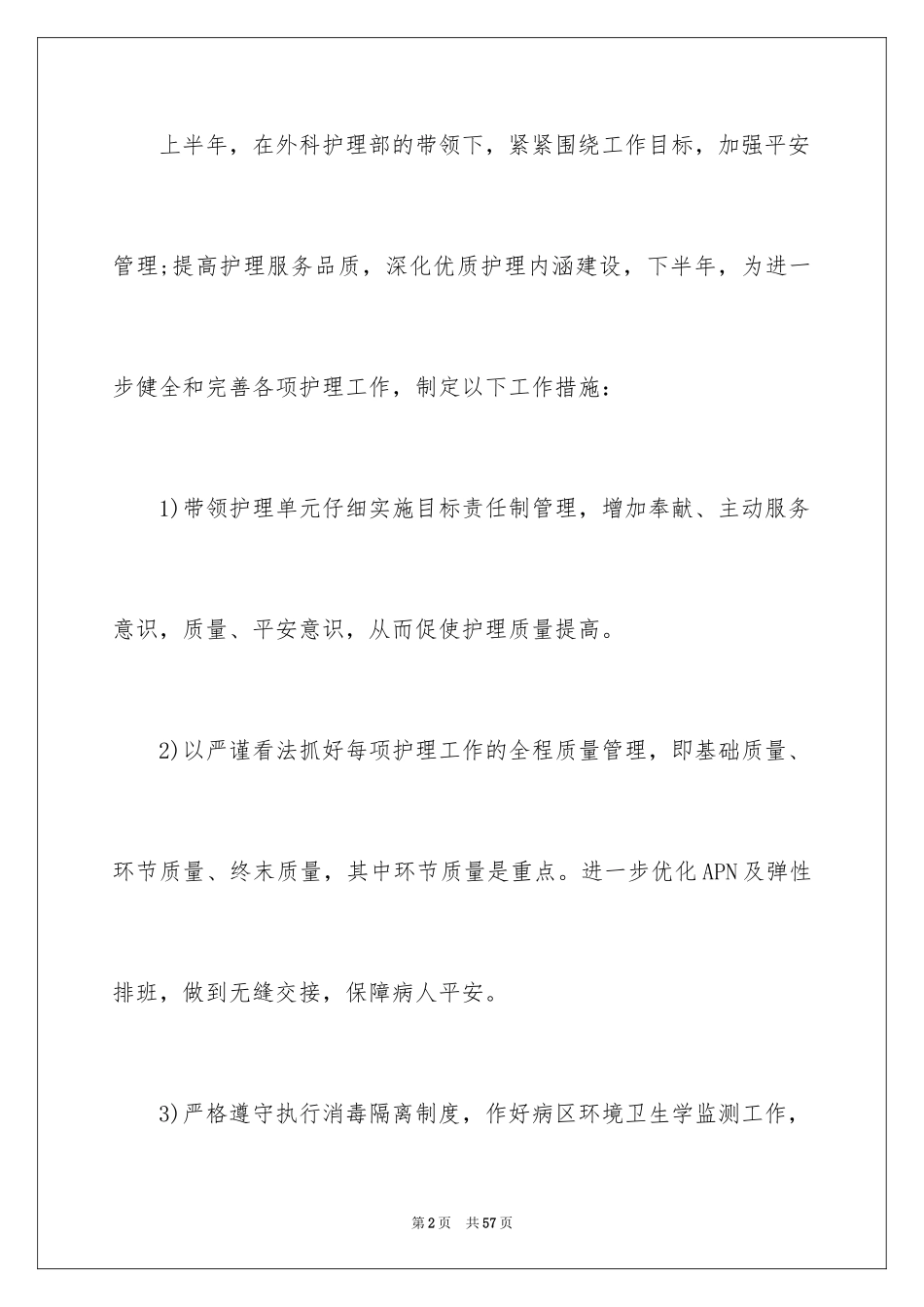 2024外科护理工作计划_14_第2页