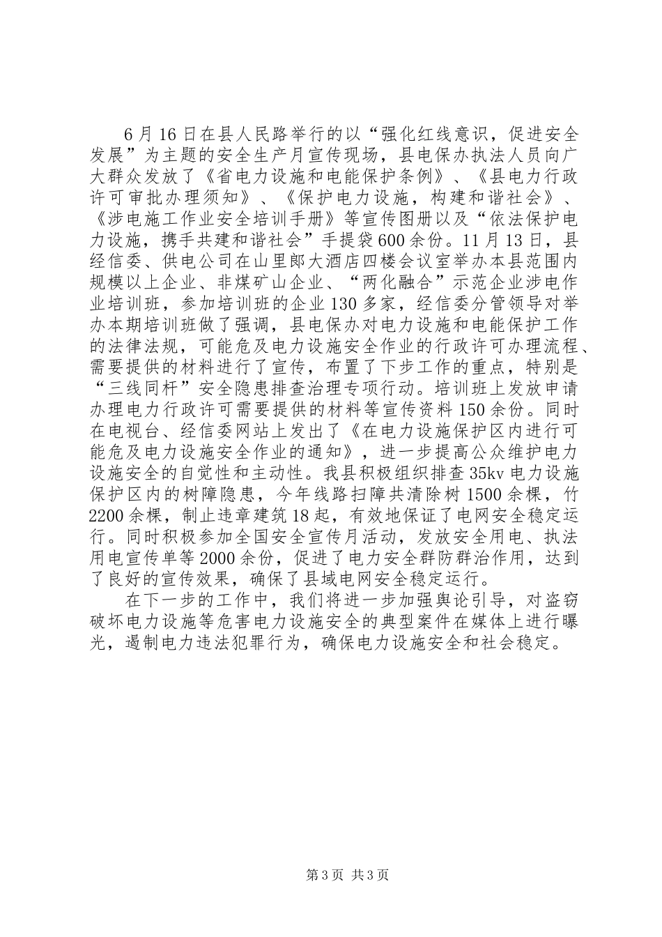 XX年度电保工作总结_第3页
