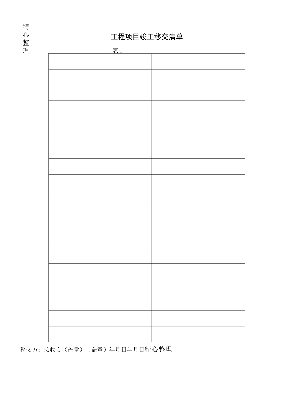 工程移交清单范本_第2页