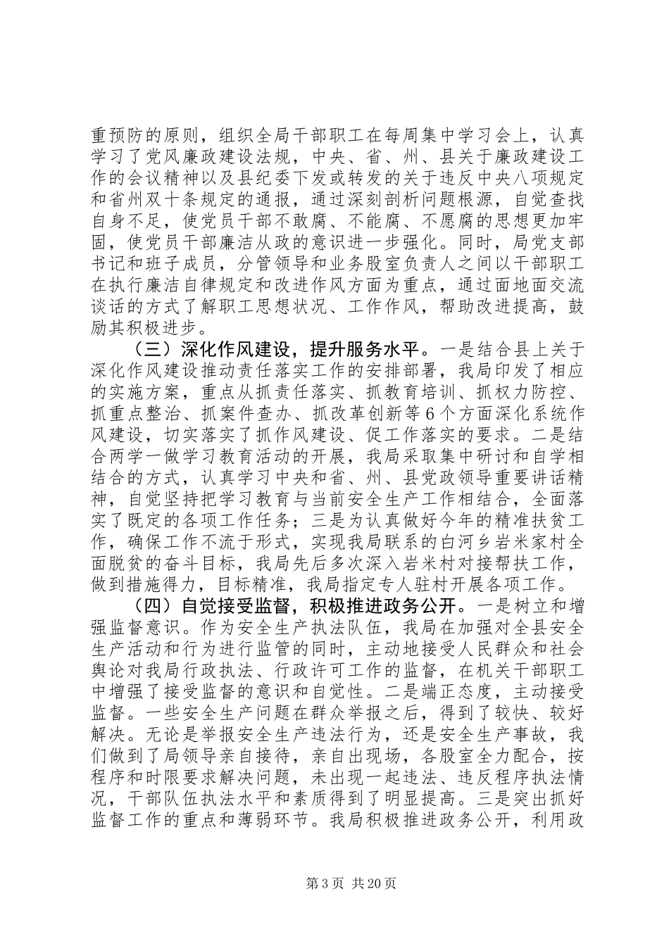 XX年度安监局工作总结范文模板10篇_第3页