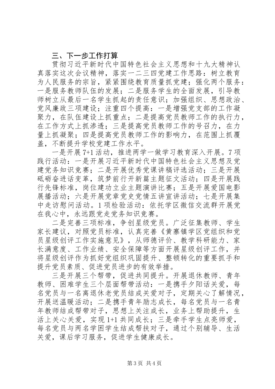 XX年度基层组织书记党建工作总结_第3页