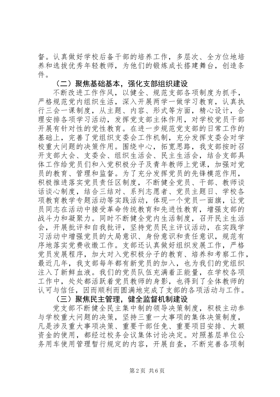 XX年度基层党建责任制述职评议报告 (2)_第2页