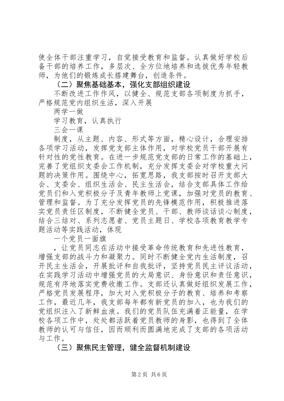 XX年度基层党建责任制述职评议报告_第2页