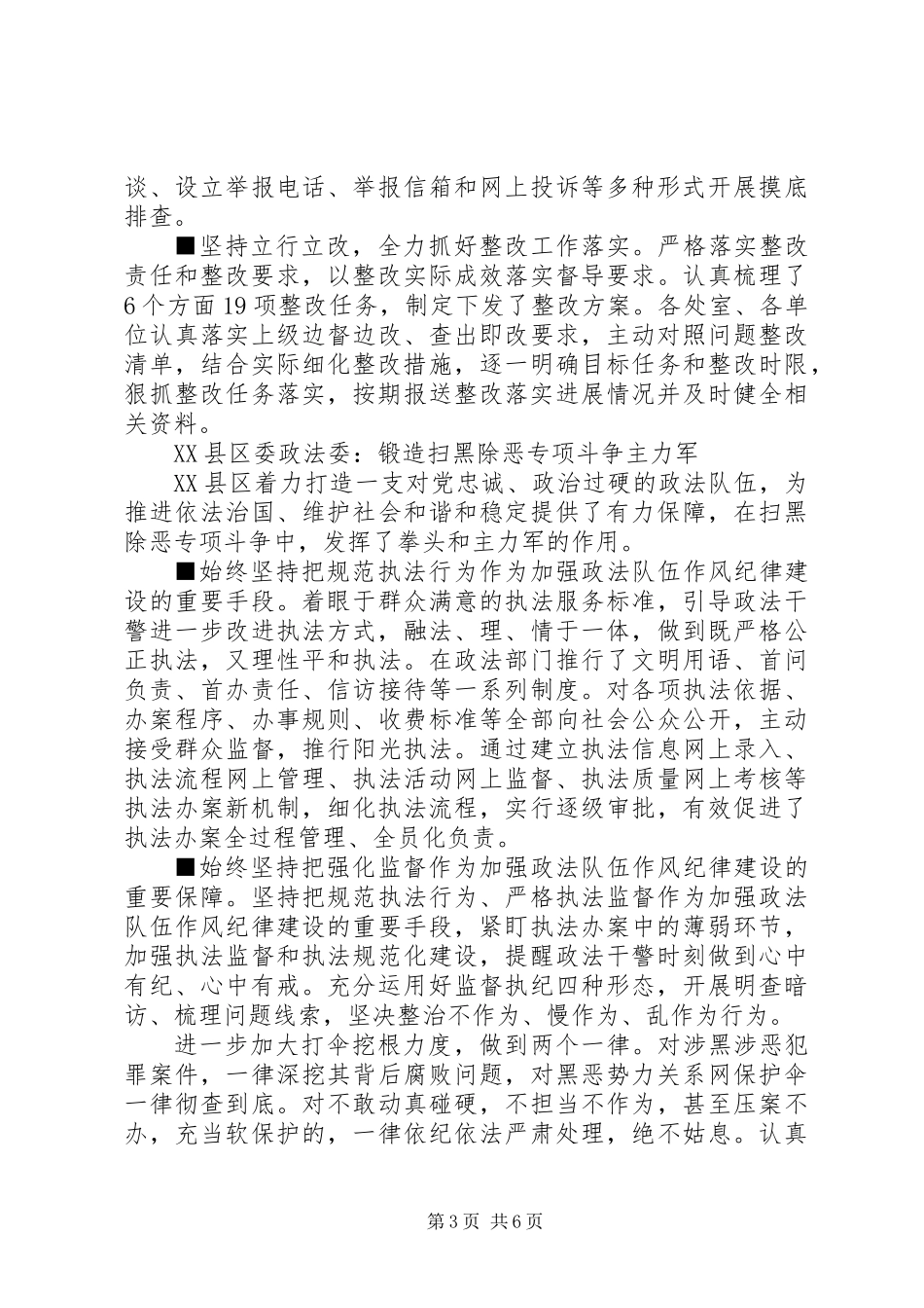 XX年底扫黑除恶推进会发言_第3页