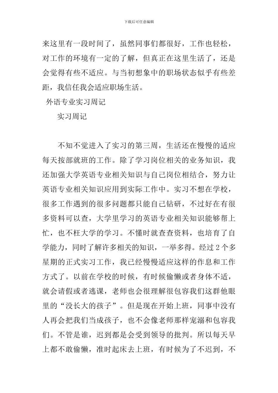 2024外语专业实习周记范文_第3页