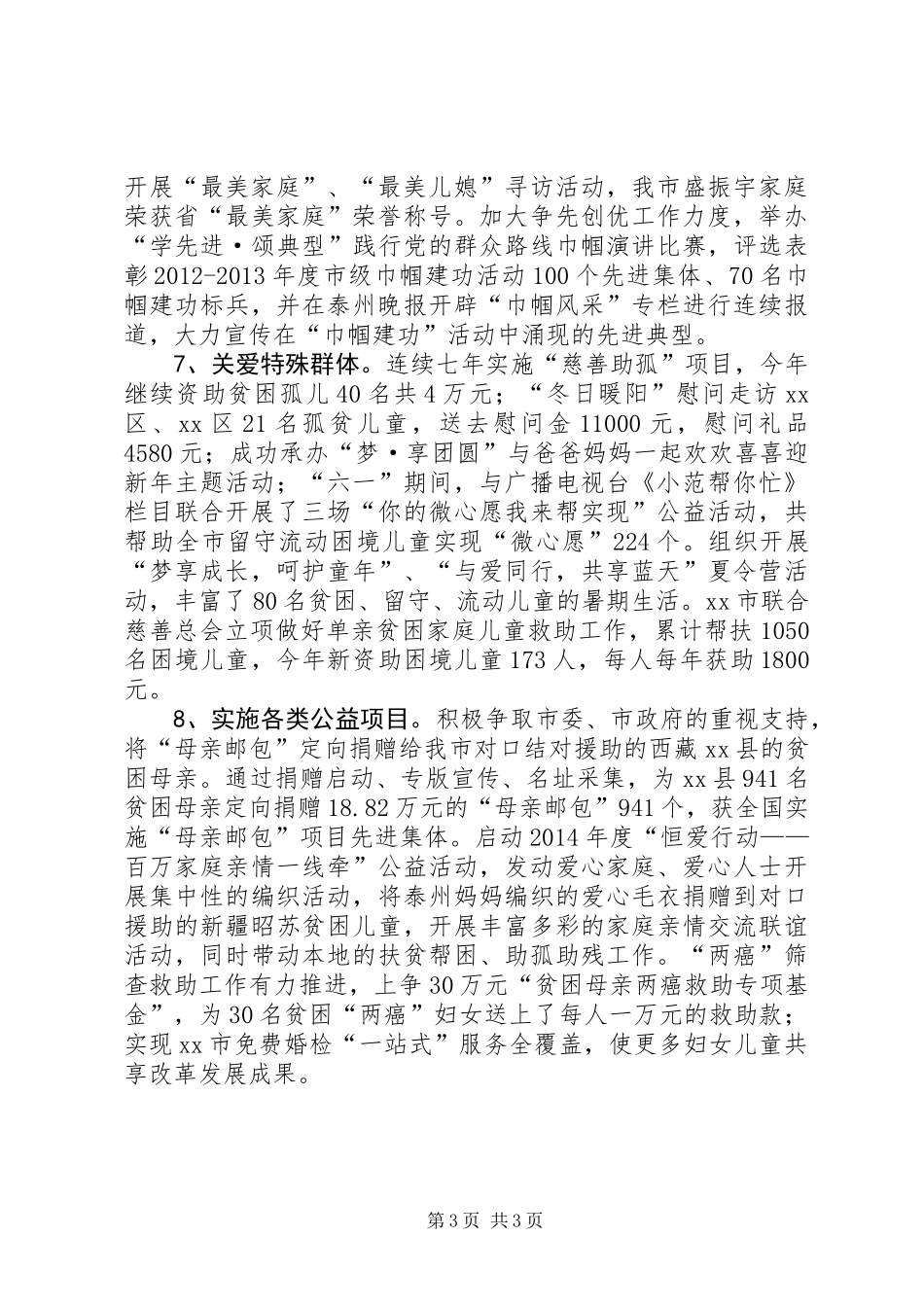 XX年市妇联党建工作总结_第3页